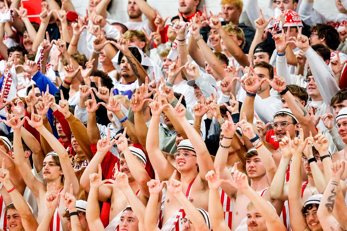 photo of Wabash students at a game