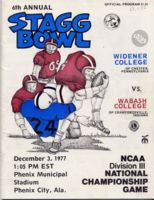 1977 Stagg Bowl program