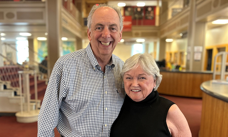 Paul and Betty Woolls, Wabash alumnus and honorary alumnae of the class of 1975.