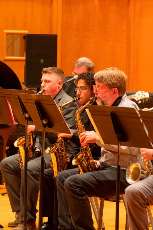 a group of people playing instruments