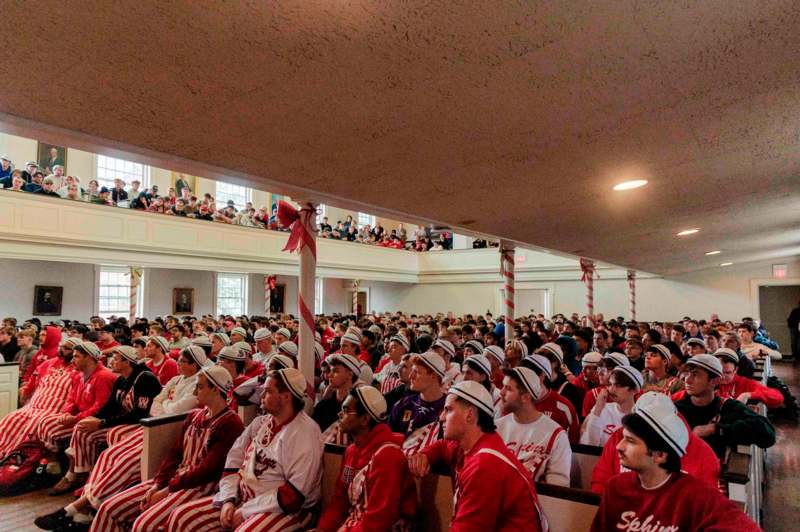 a large group of people in a room