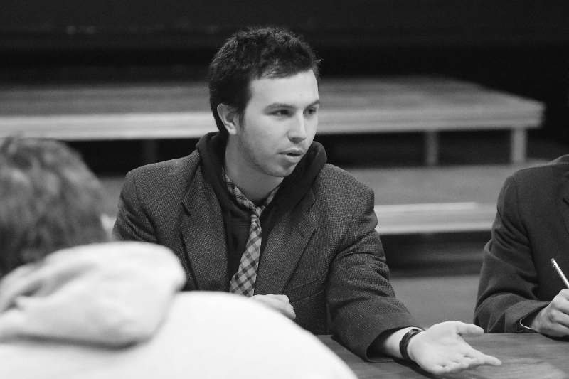 a man sitting at a table