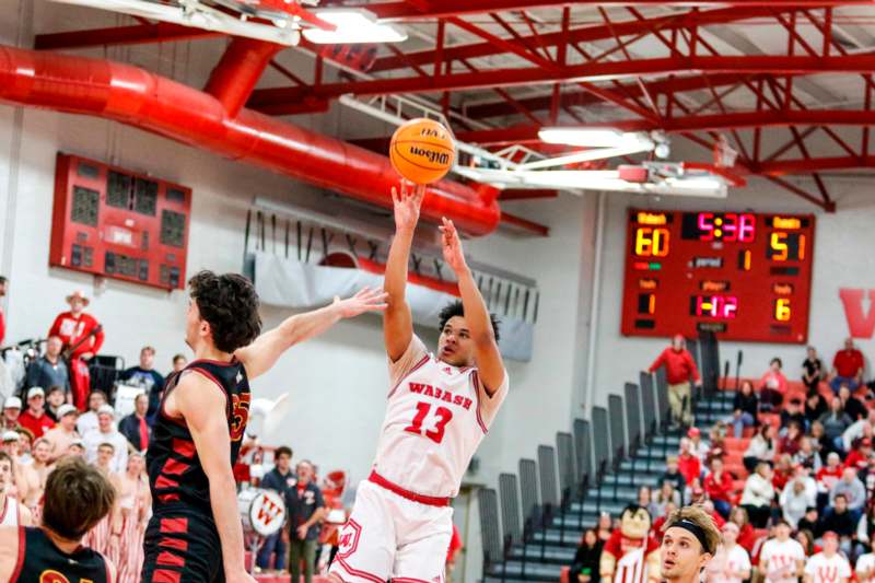 a basketball player in a gym